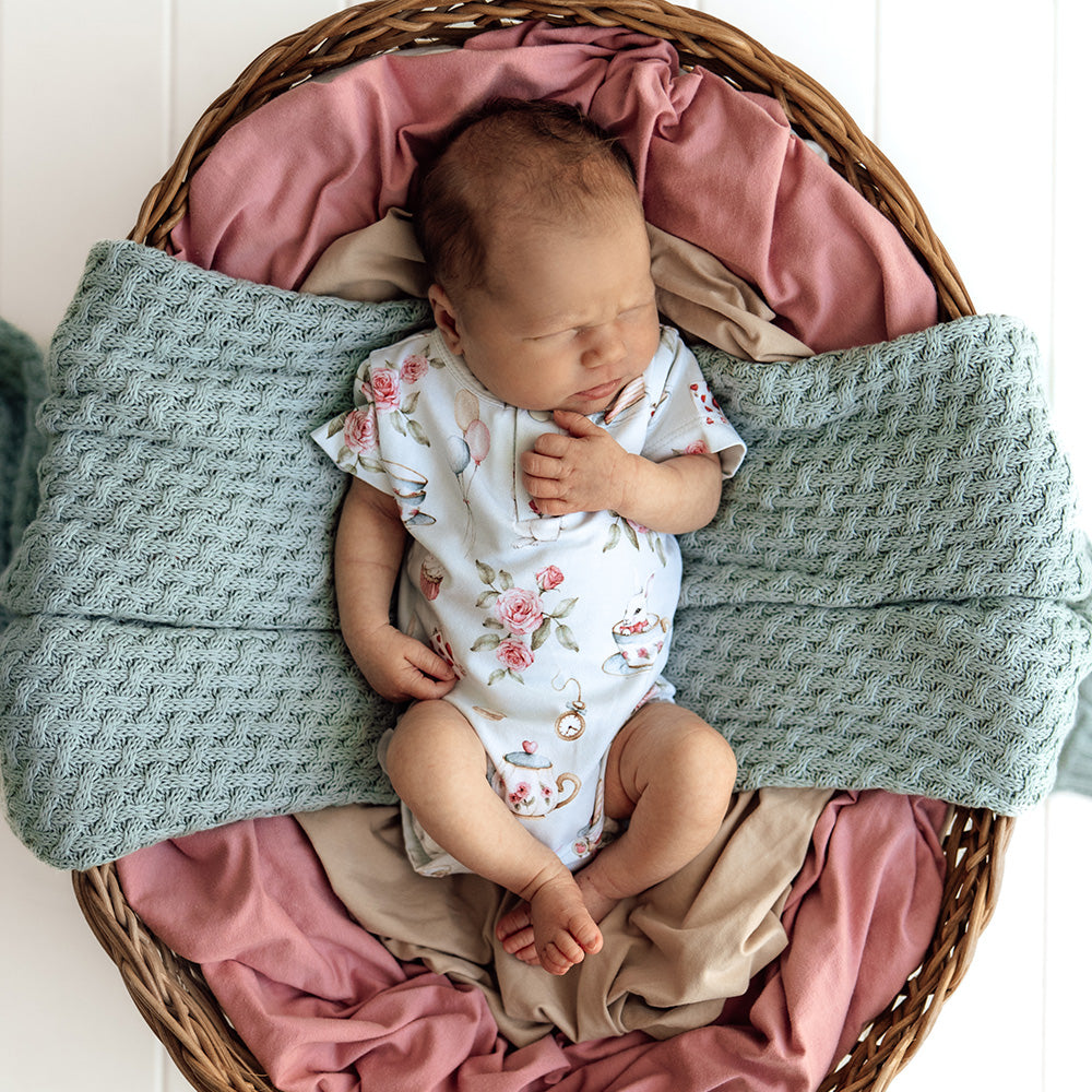 White Rabbit Short Sleeve Organic Bodysuit - View 13