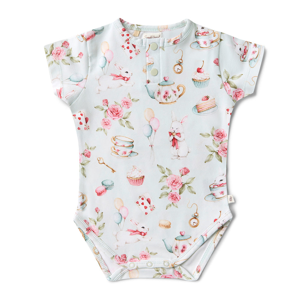 White Rabbit Short Sleeve Organic Bodysuit - View 2