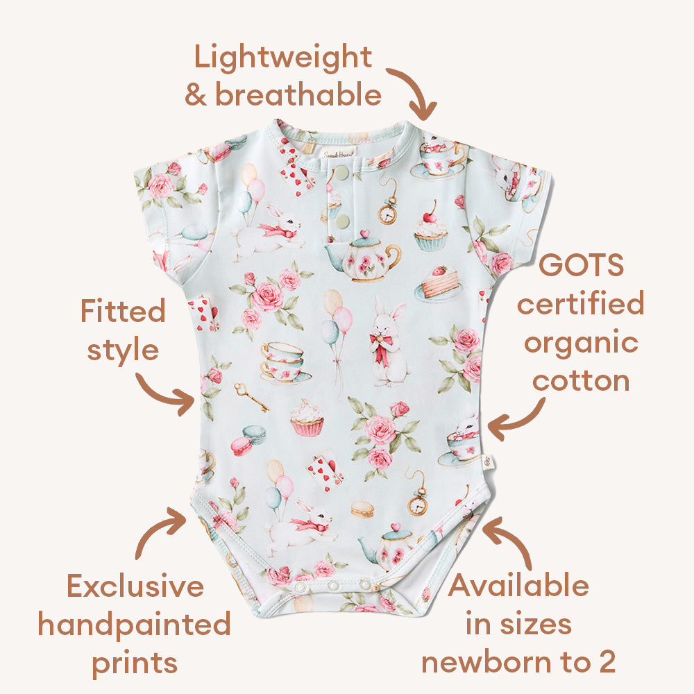 White Rabbit Short Sleeve Organic Bodysuit - View 5