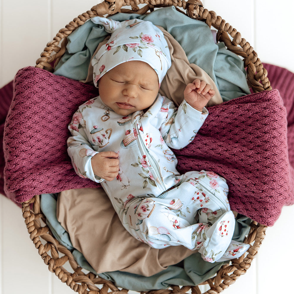 White Rabbit Organic Snuggle Sleepsuit Zip Footie - View 3