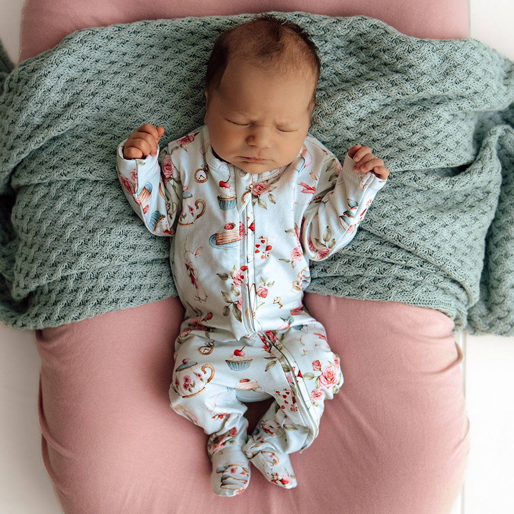 White Rabbit Organic Snuggle Sleepsuit Zip Footie - View 6