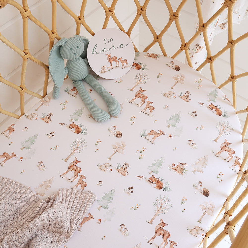 Woodland Tales Organic Bassinet Sheet / Change Pad Cover - View 4