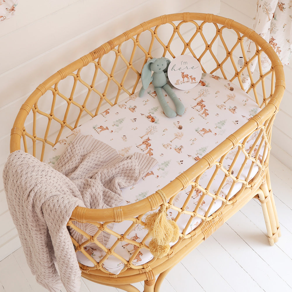 Woodland Tales Organic Bassinet Sheet / Change Pad Cover - View 1