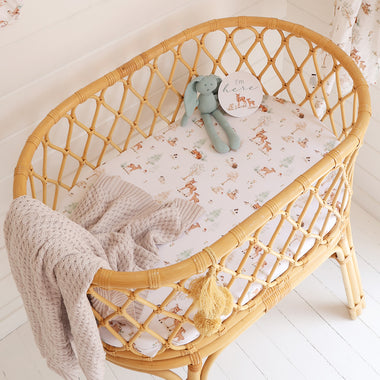 Woodland Tales Organic Bassinet Sheet / Change Pad Cover | Snuggle Hunny