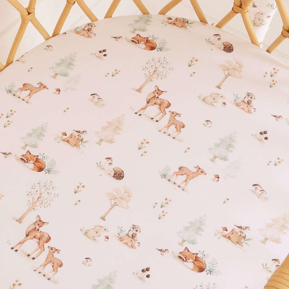 Woodland Tales Organic Bassinet Sheet / Change Pad Cover - View 2