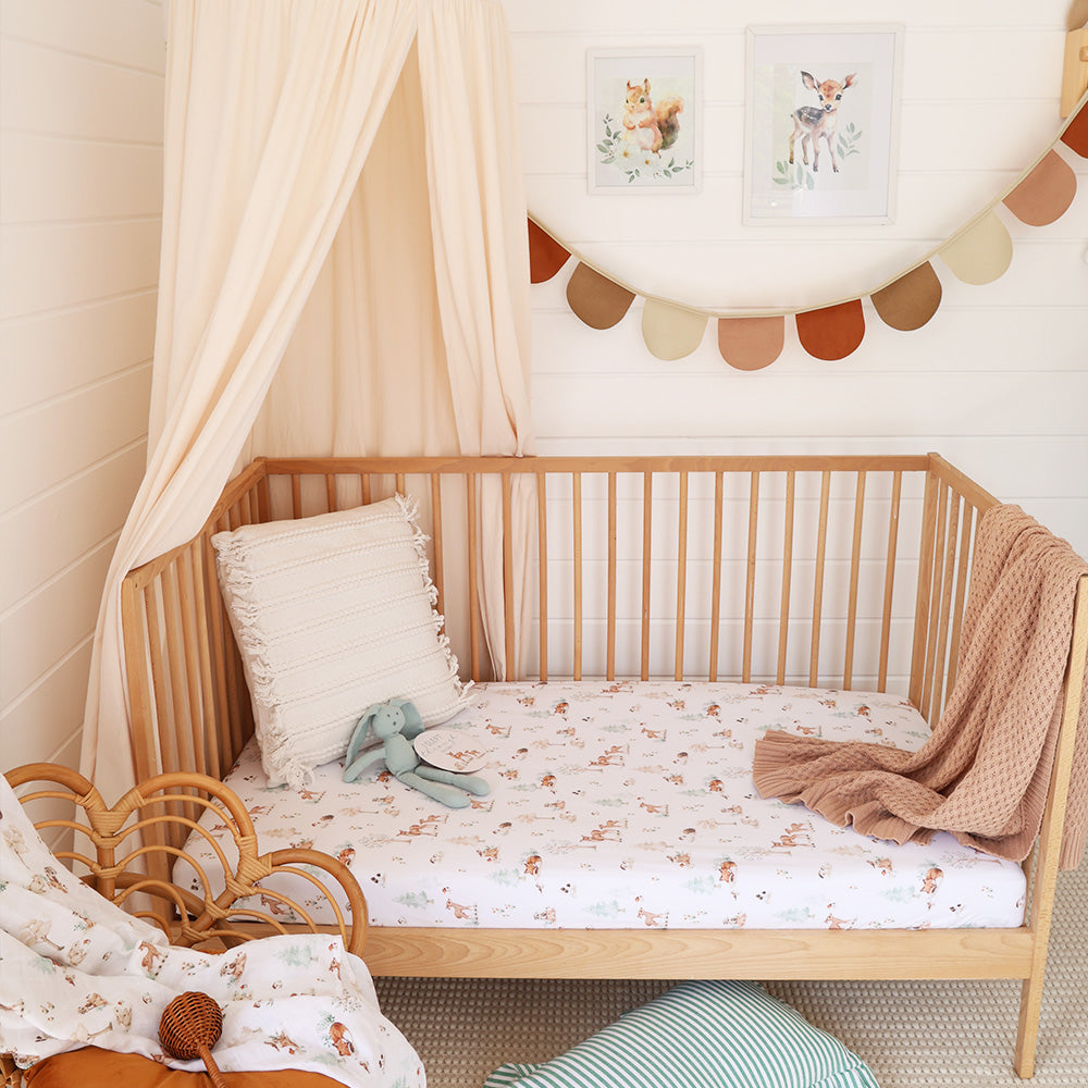Woodland Tales Organic Fitted Cot Sheet - View 4