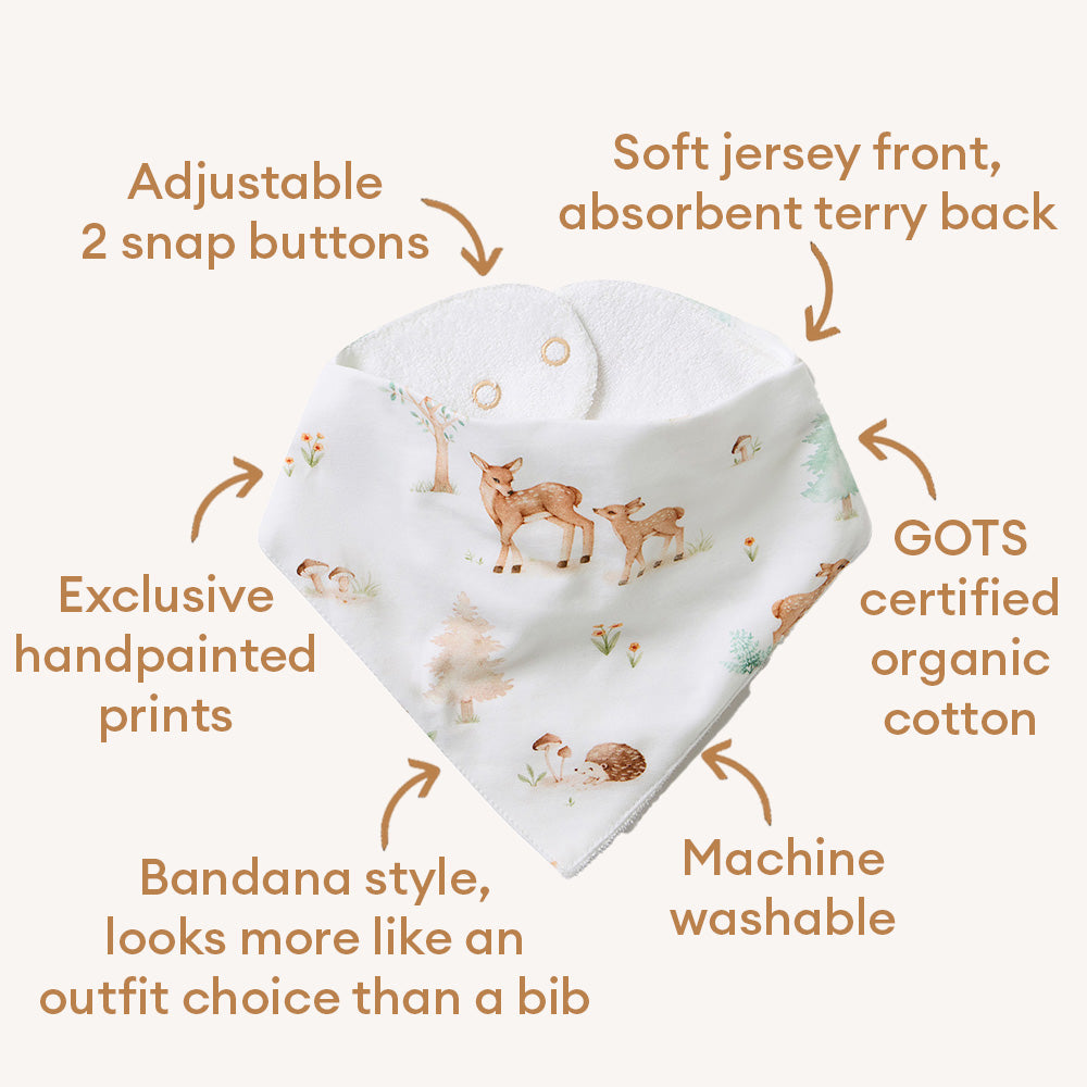 Woodland Tales Organic Dribble Bib - View 4