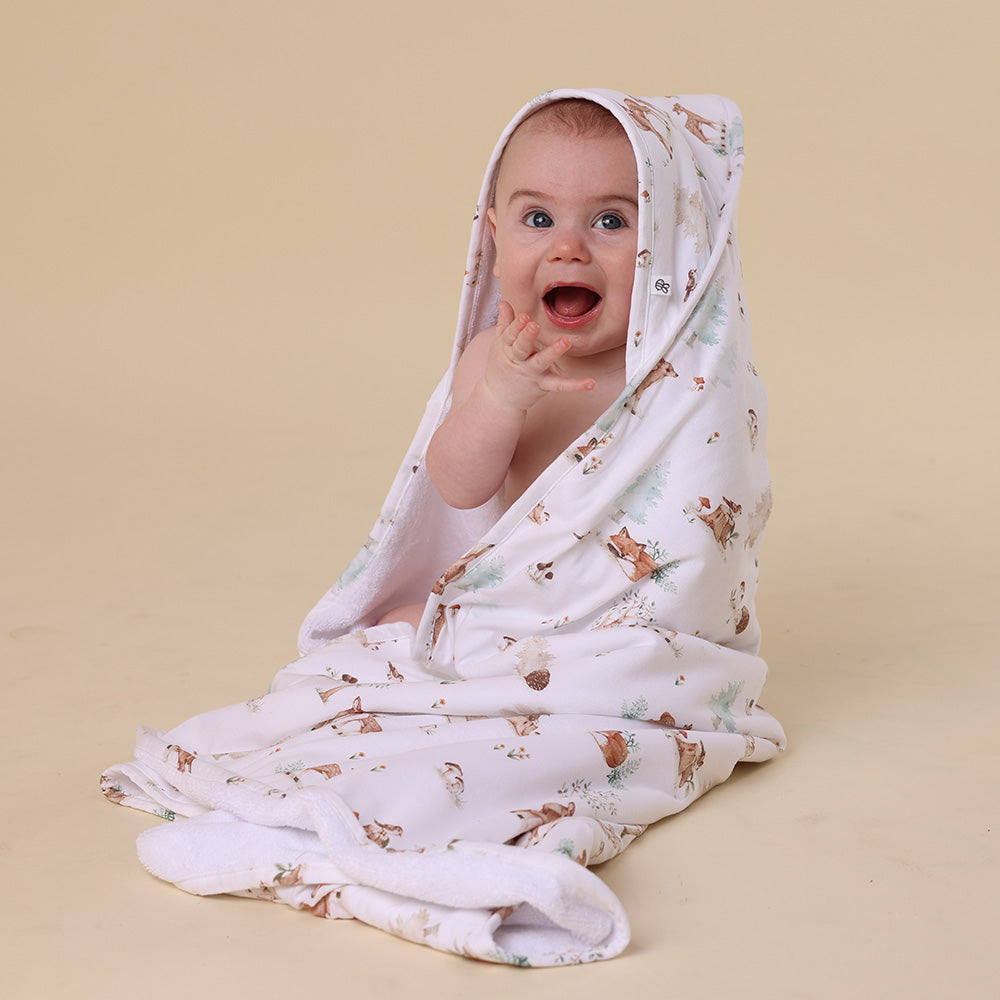 Woodland Tales Organic Baby Towel & Wash Cloth Set - View 6