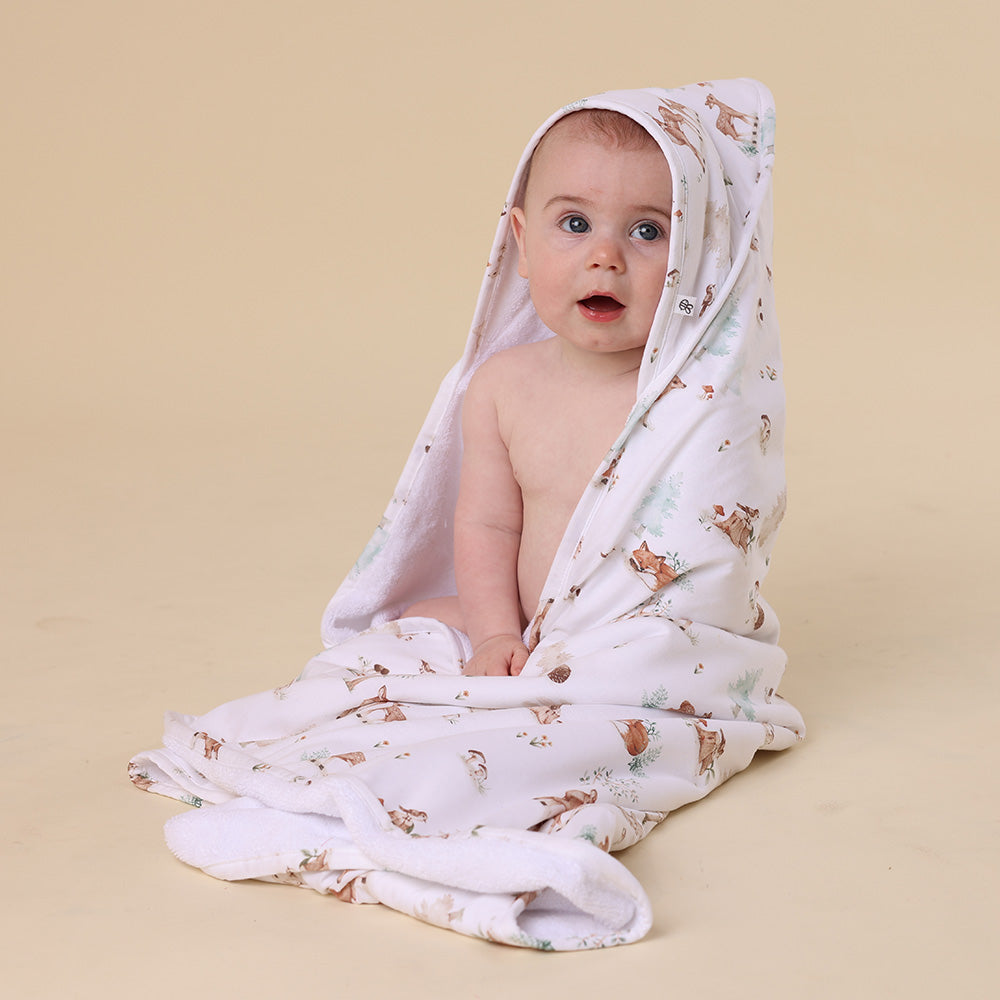 Woodland Tales Organic Baby Towel & Wash Cloth Set - View 2