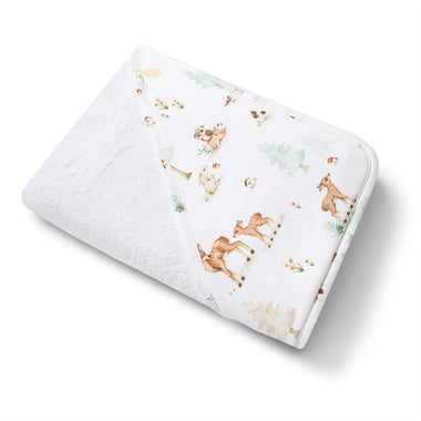 Woodland Tales Organic Hooded Baby Towel | Snuggle Hunny