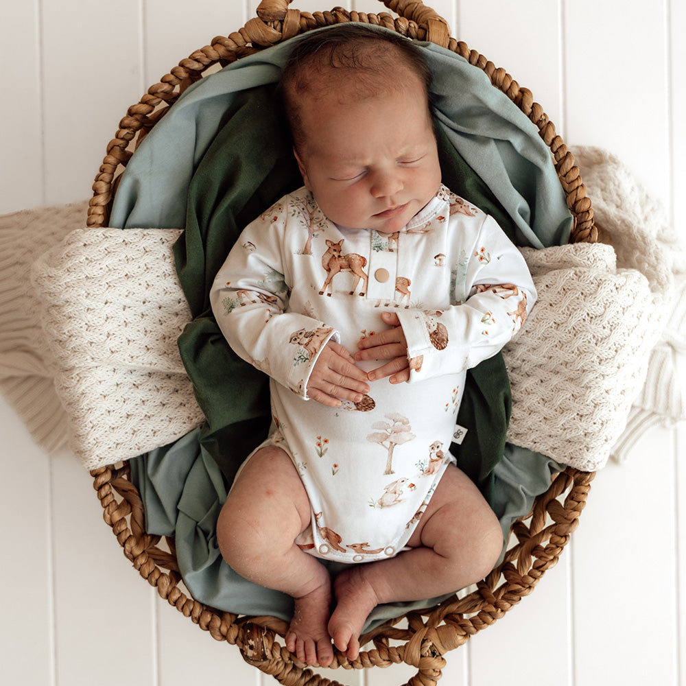 Woodland Tales Long Sleeve Organic Bodysuit - View 12