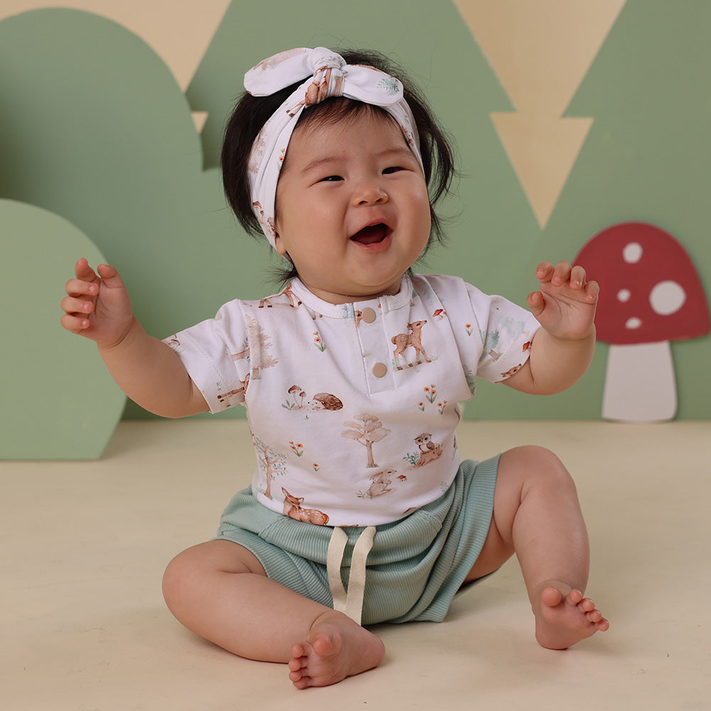 Woodland Tales Short Sleeve Organic Bodysuit - View 4