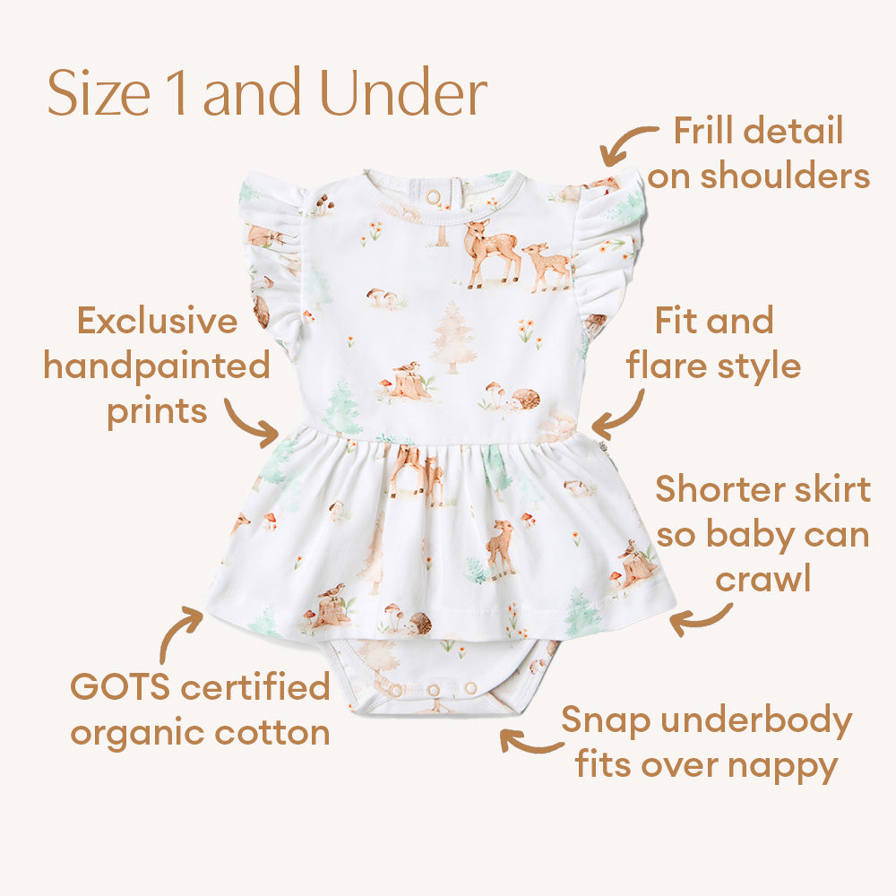 Woodland Tales Short Sleeve Organic Dress - View 5