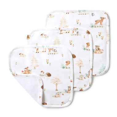 Woodland Tales Organic Wash Cloths - 3 Pack | Snuggle Hunny