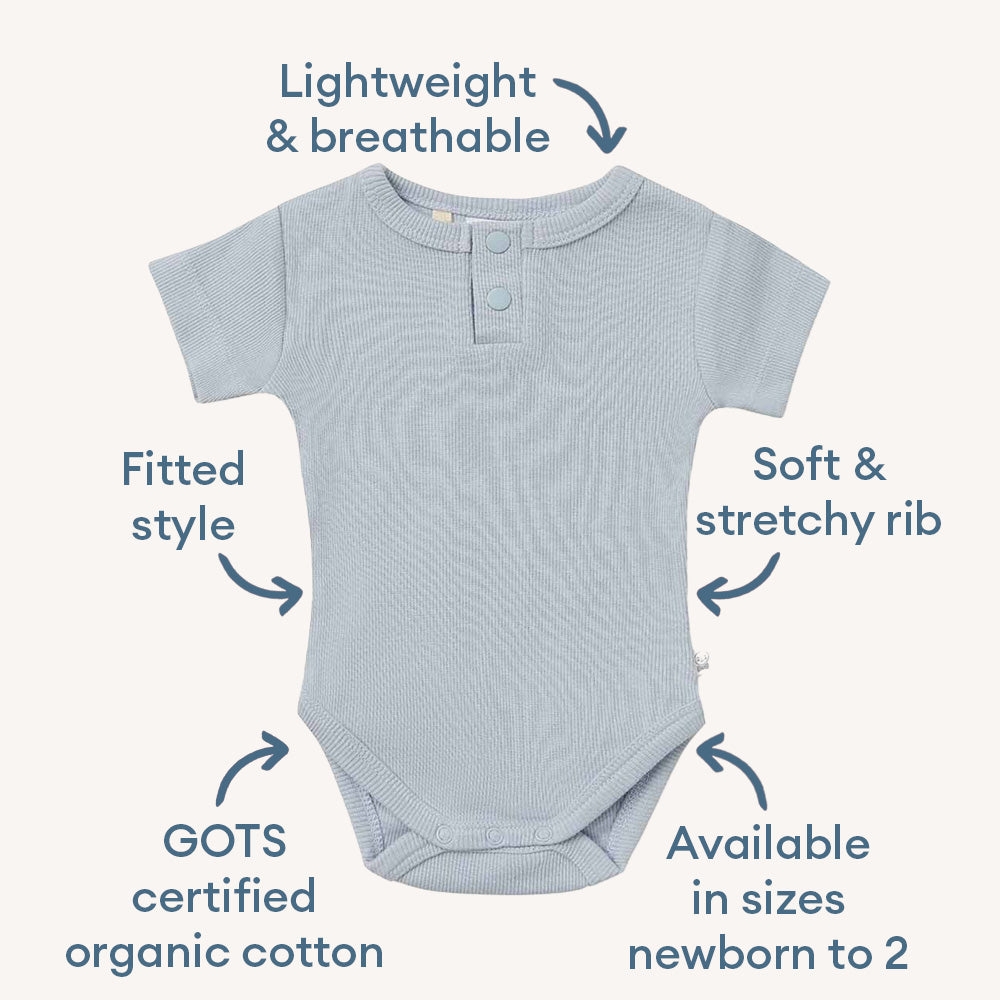Zen Short Sleeve Organic Bodysuit - View 4