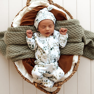 Eden Organic Snuggle Sleepsuit Zip Footie | Snuggle Hunny